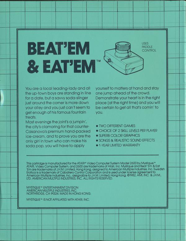 Beat 'Em & Eat 'Em - Box Back