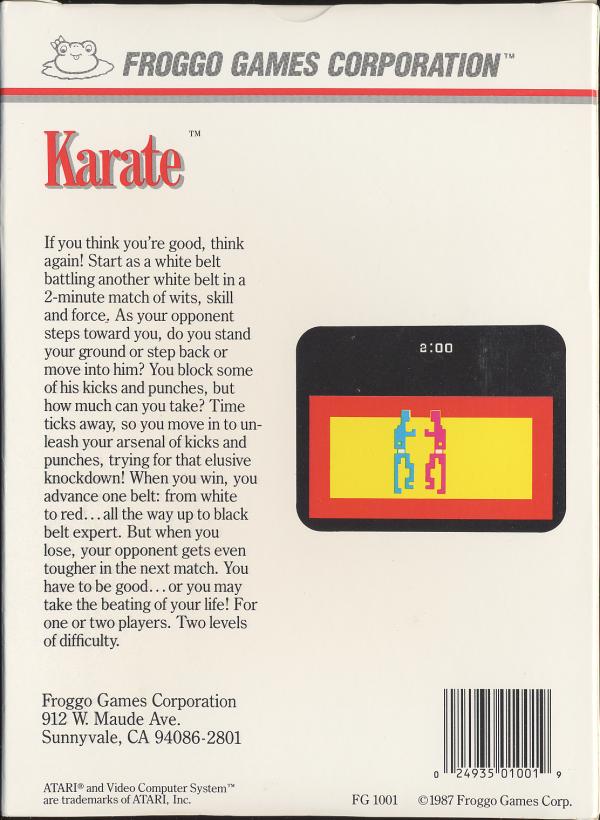 Karate - Box Back