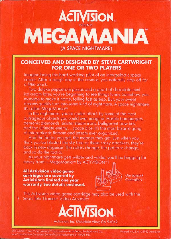 Megamania - Box Back