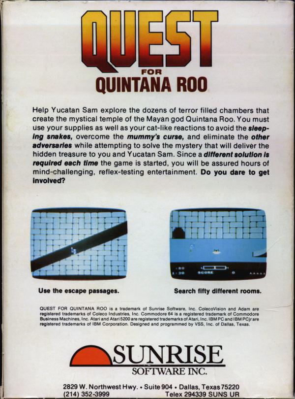 Quest for Quintana Roo - Box Back