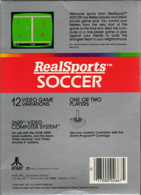 RealSports Soccer - Box Back