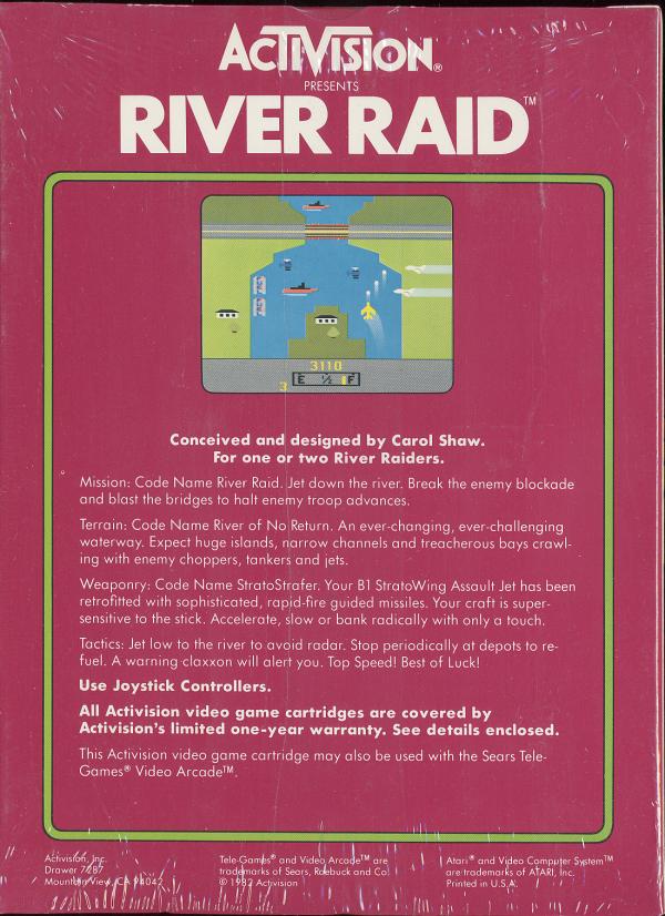 River Raid - Box Back