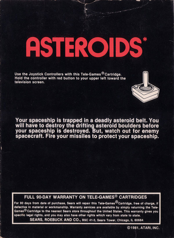 Asteroids - Box Back