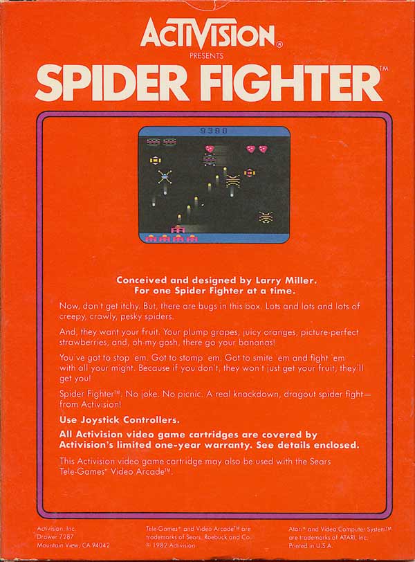 Spider Fighter - Box Back