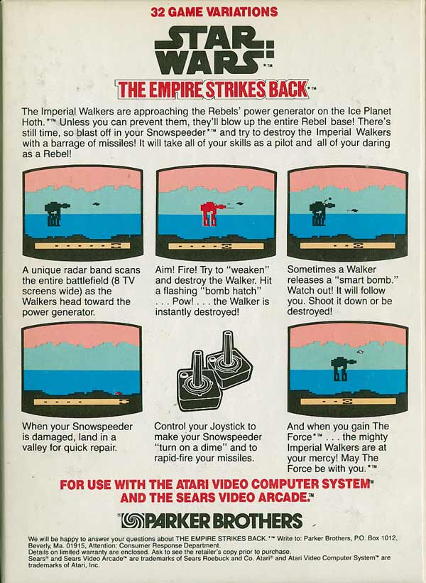 Star Wars: The Empire Strikes Back - Box Back