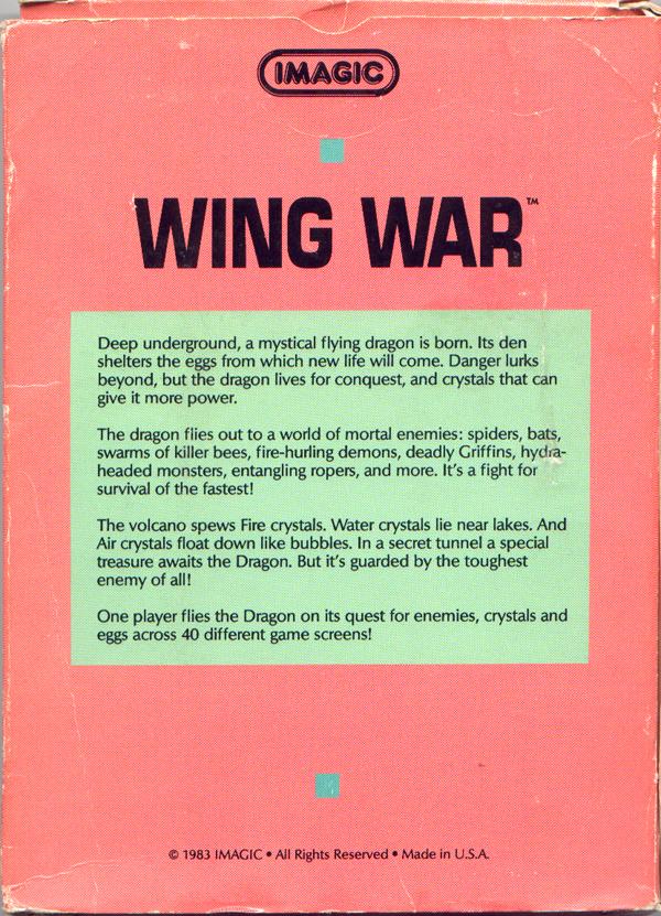 Wing War - Box Back