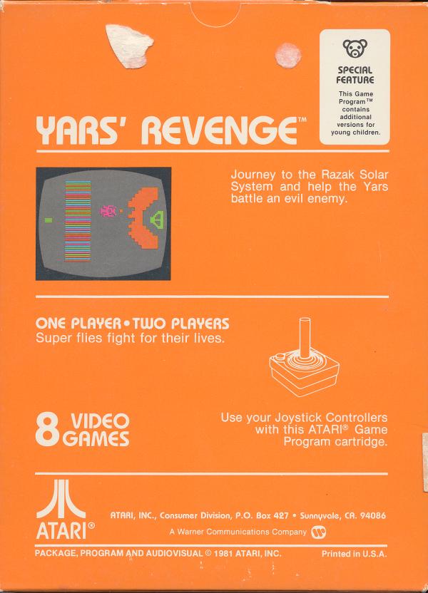 Yars' Revenge - Box Back