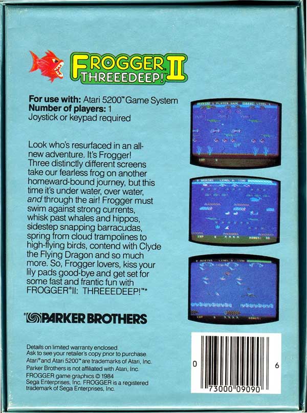 Frogger II: Threeedeep! - Box Back