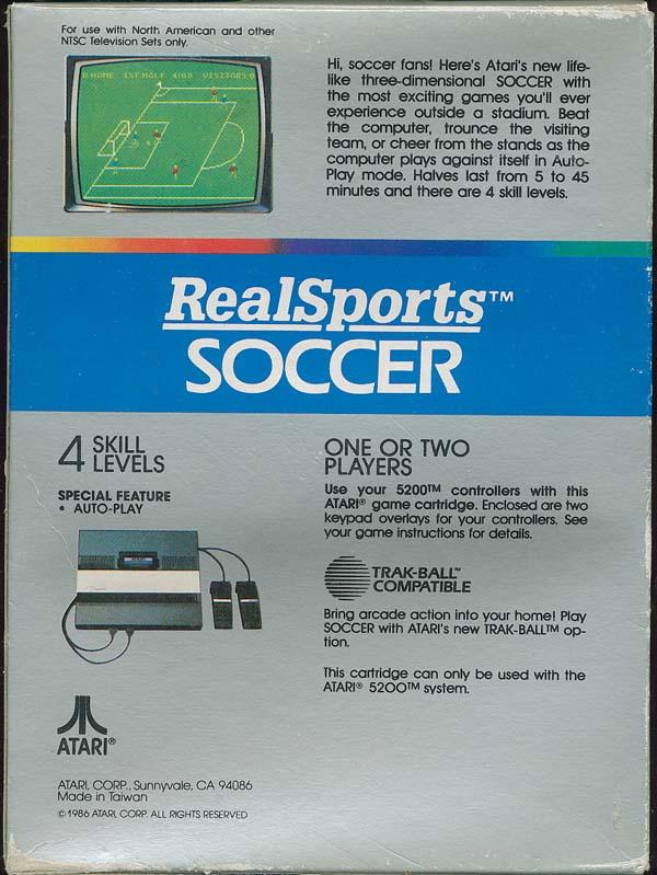 Realsports Soccer - Box Back