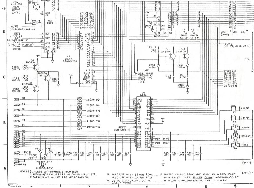 Atari 7800 Board - Lower Left Corner