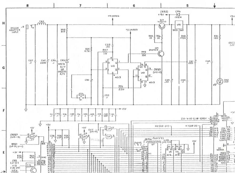 Atari 7800 Board - Upper Left Corner