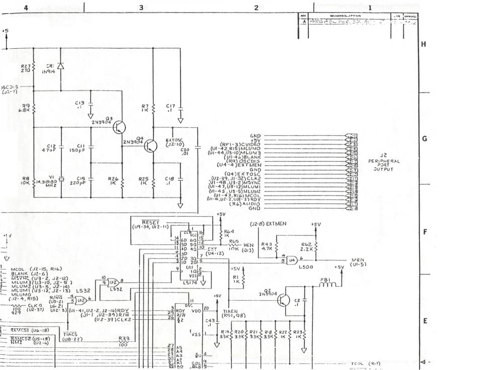 Atari 7800 Board - Upper Right Corner