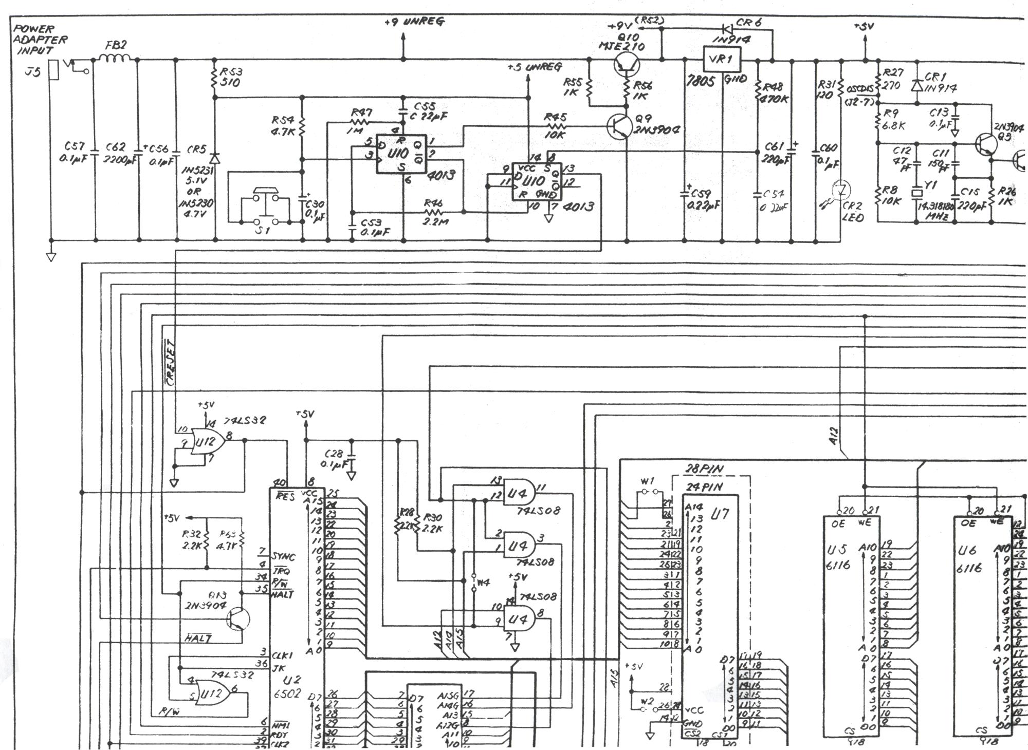 Atari 7800 Board - Upper Left Corner