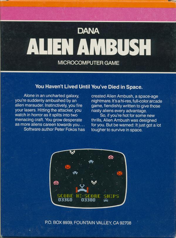 Alien Ambush - Box Back