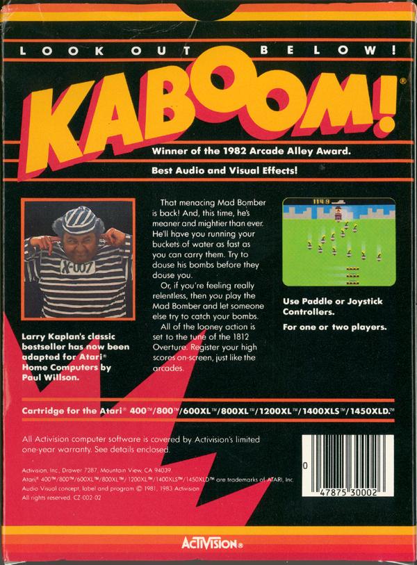 Kaboom! - Box Back
