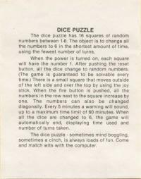 Dice Puzzle - Manual